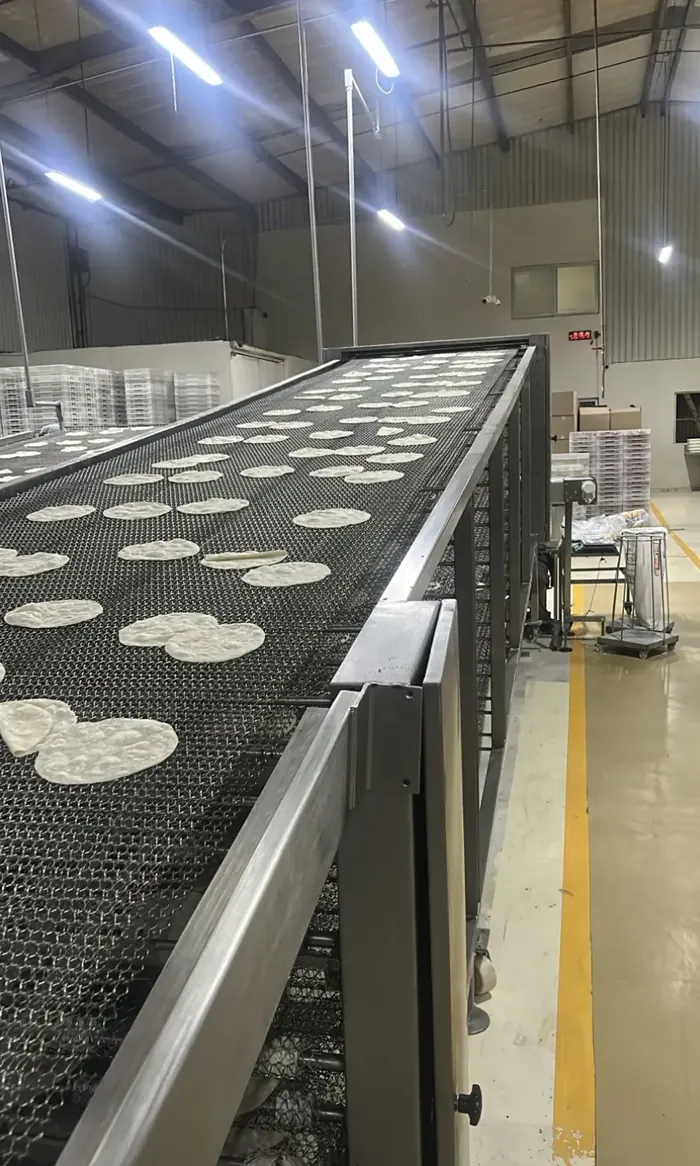 Tortilla line with UV-C sanitizing at Gustavo Romo, Jalisco, Mexico