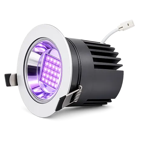 UV-Life X36 UV-C LED light for food disinfection on a processing line