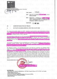 Documento do Ministério da Saúde do Chile (MINSAL) para os equipamentos de luz ultravioleta UV-C UV-Life